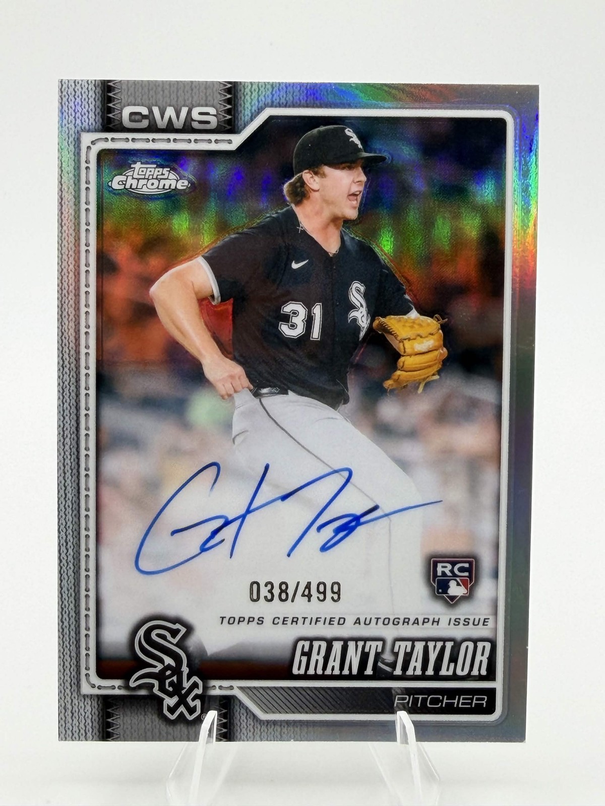 2026 Topps Chrome #RA-GT Grant Taylor Rookie Autographs Refractors #/499