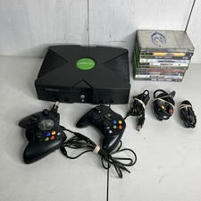 Microsoft Original Xbox Console Bundle 2 Controllers Games Halo 2 Star Wars II