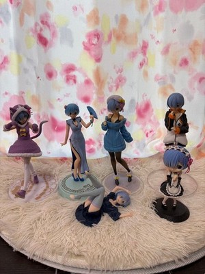 Re Zero Rem Figure Set of 6 Authentic Collectible Anime Figures Japan