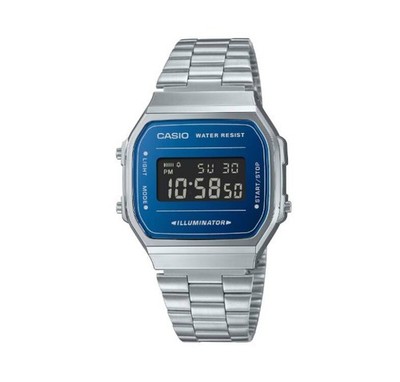 Casio A168WEM-2B Unisex Blue Digital Casual Wristwatch Watch Genuine