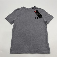 Under Armour Heat Hear T-shirt Kids Boys S/M Gray Logo NWT . 45104