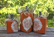 Farmhouse Decor, Set of 3 Pumpkins. RUSTIC HANDMADE From RECLAIMED WOOD gift