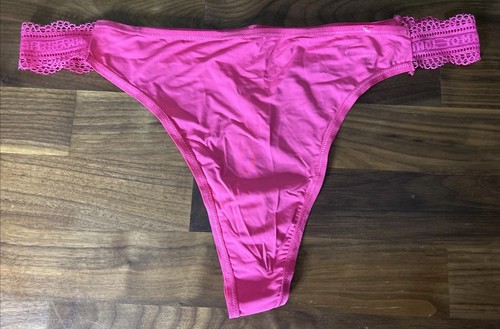 Tommy Hilfiger Second Skin Tanga XL rosa seidig Nylon Logo Signature - Bild 1 von 5