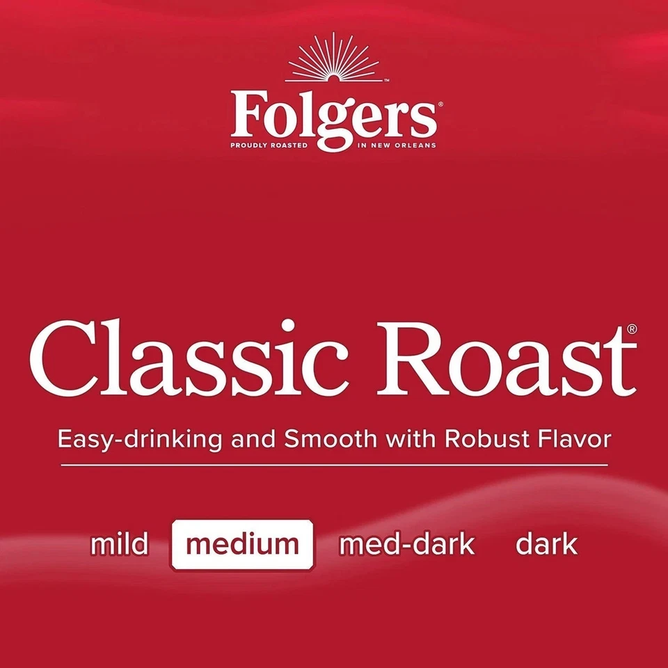 5 Folgers Classic café molido medio tostado 43,5 OZ envío gratuito Foto 3 de 4