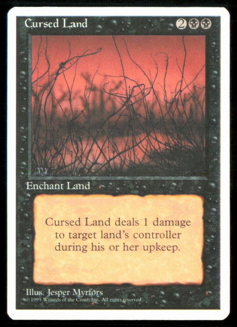 Cursed Land Uncommon Fourth Edition Magic: The Gathering Near Mint