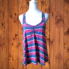 Splendid Sleep Women's Large Striped Racerback Sleeveless Pajama Tank Top