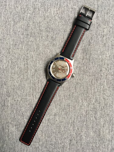 Vostok 100 Case Brushed Stainless Steel Pepsi Mechanical Watch 2414A Movement - Picture 2 of 6