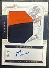 2023 National Treasures - RPA Marvin Mims #21 #/10 Denver Broncos