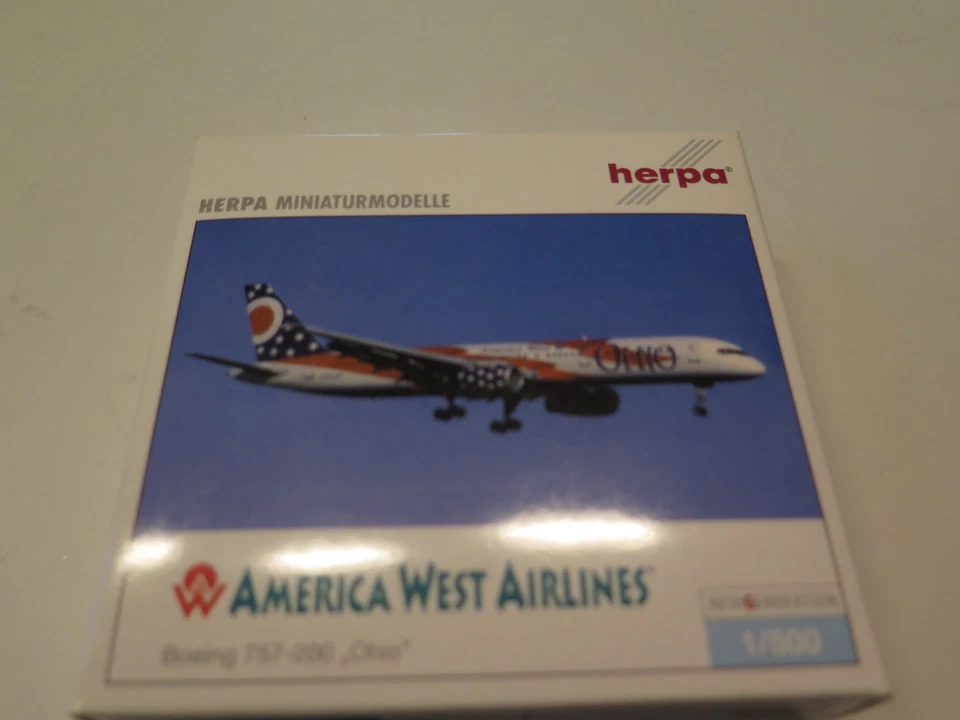 Herpa Wings 1:500 America West Airlines Boeing 757-200 Ohio (513432) 