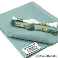 Zweigart Linen 32ct Murano Lugana Blue Grey 3984-5106