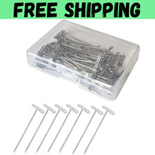 T Pins, 50 Pack T-pin 2 Inch Wig Pin for Blocking Knitting, Modelling, Crafts an