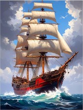 Tile Mural Ocean Sailing Ship Kitchen Bathroom Wall Backsplash Marble Ceramic