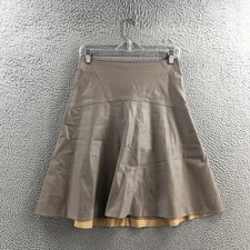 Bcbg Maxarzria Short A-Line Skirt Womens XS Actual 29X21 Beige Zip Back Casual