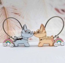 French Bulldog Keychain Cute Dog Keyring Couple Gift His and Hers Pet Lover Gift