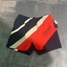 Nautica Swim Shorts Mens 2XL Brand New Blue Orange Color Block Preppy