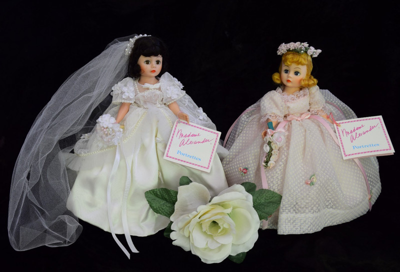 Vintage Madame Alexander Bride Doll And Flower Girl