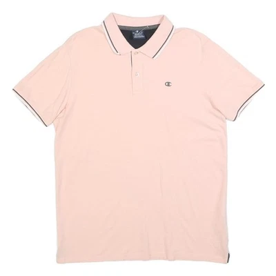 CHAMPION Polo Uni Rose Manches Courtes M Coton Mélangé Style Décontracté - Photo 1/4