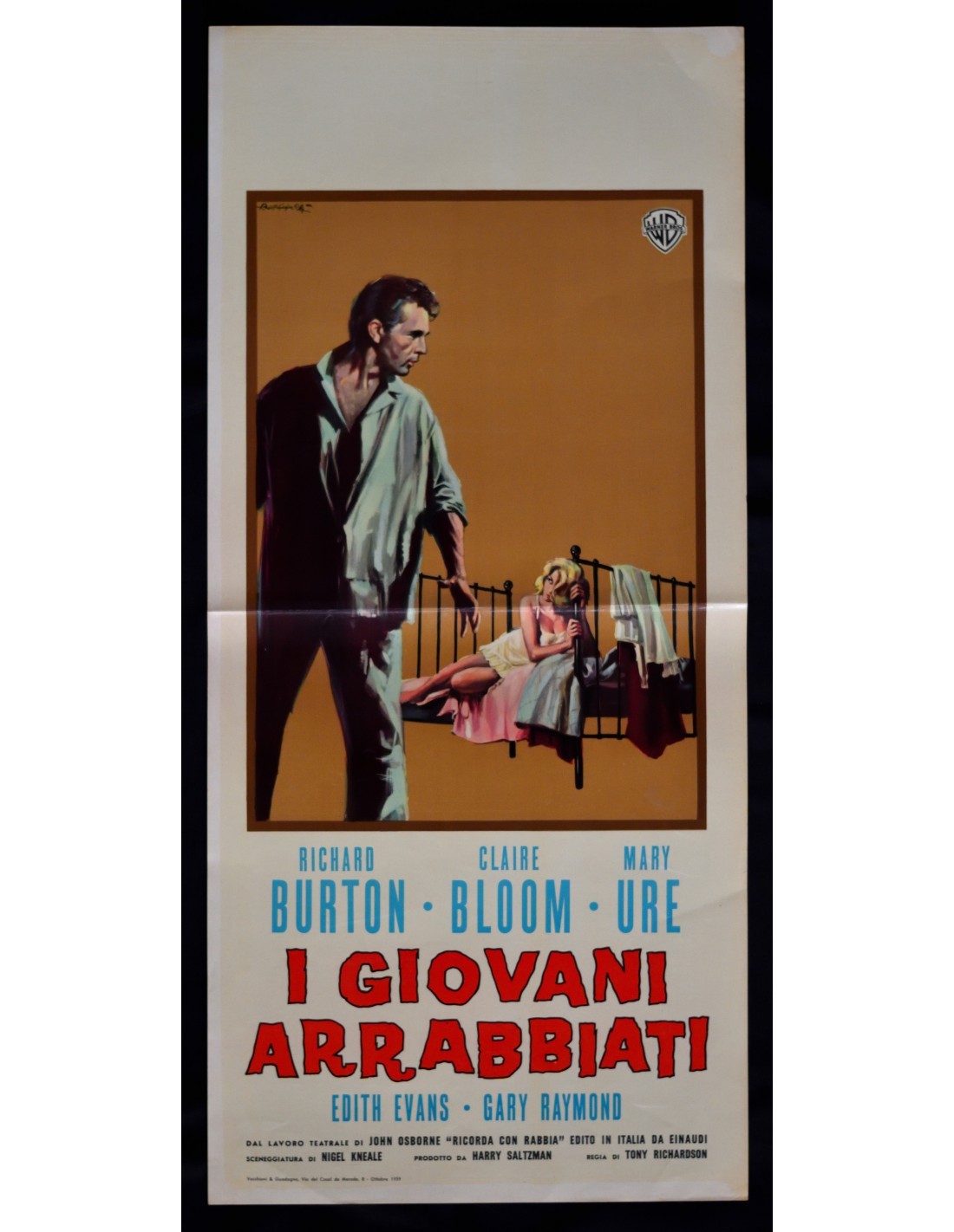 Locandina originale film I giovani arrabbiati (1959) - Regia di Tony Richardson
