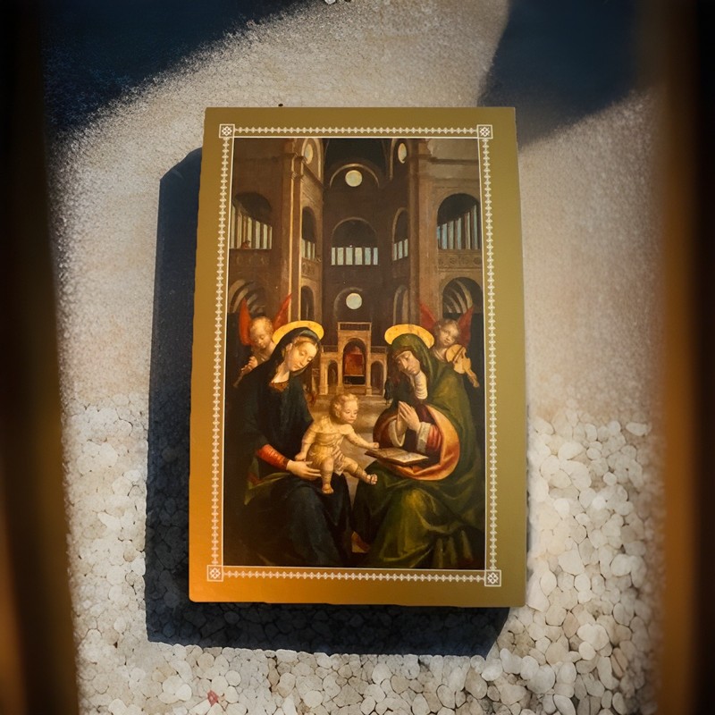 New 2.75 X 4” Holy Card Jesus W His Mother Christmas From The Raccolta