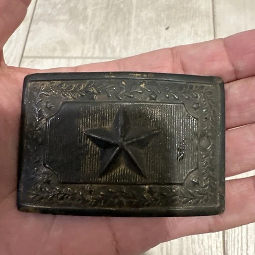 Civil War Confederate Texas Star Belt Buckle