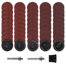 50PCS 1 Inch Quick Change Sanding Disc 40/60/120/180/240 Grit Roll Lock Quick Ch