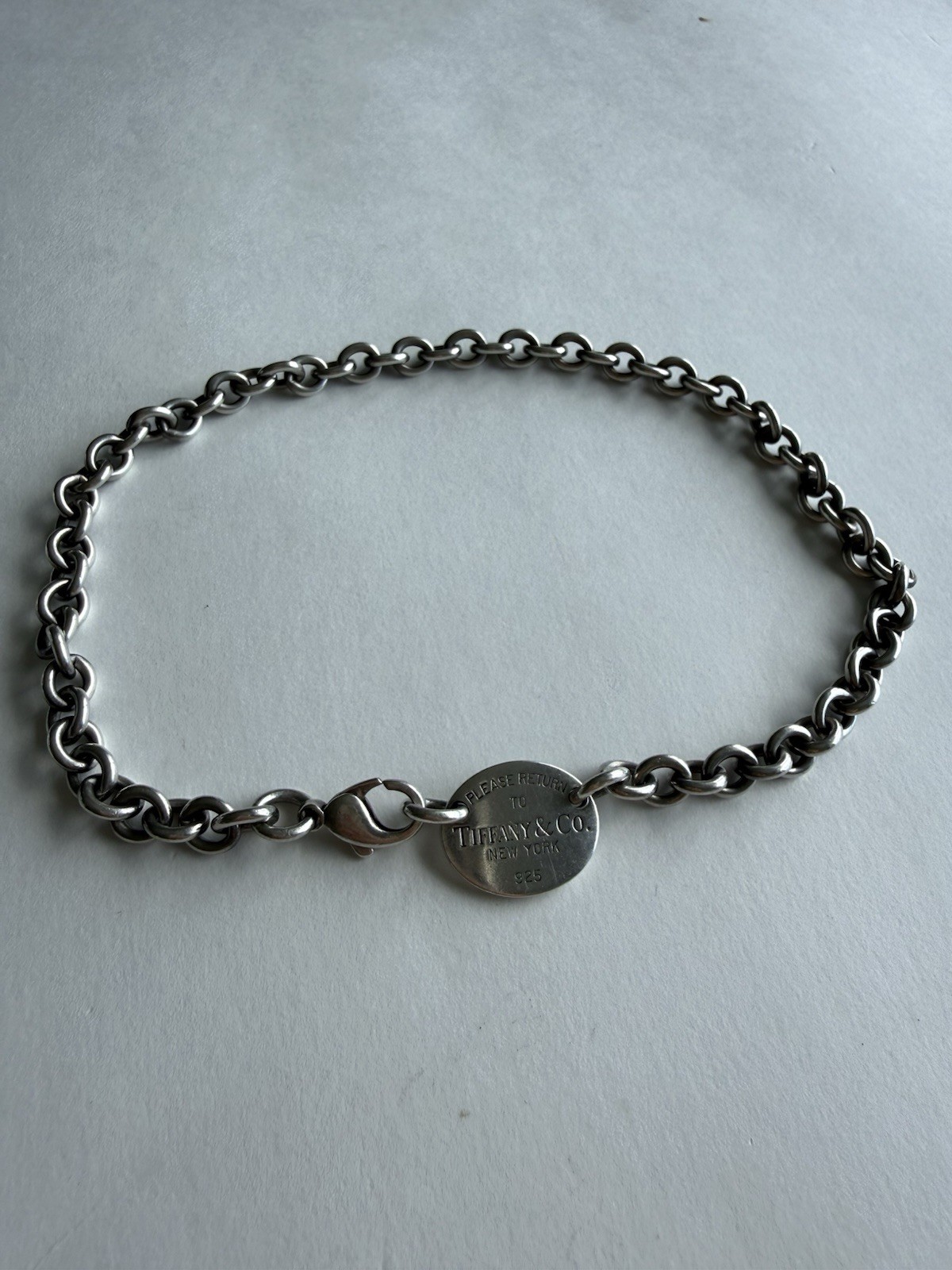 Tiffany & Co. Return to Tiffany Choker Necklace with Pendant 925 Sterling Silver