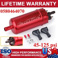 Universal 12V External Inline Electric Fuel Pump Kit  Replaces for Walbro 125Psi