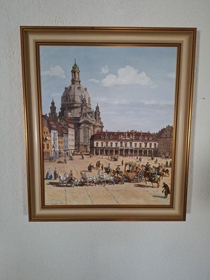 ÖL auf Leinwand ''Dresden Neumarkt'' nach Canaletto Peter Balkin 2005 Zertifikat 