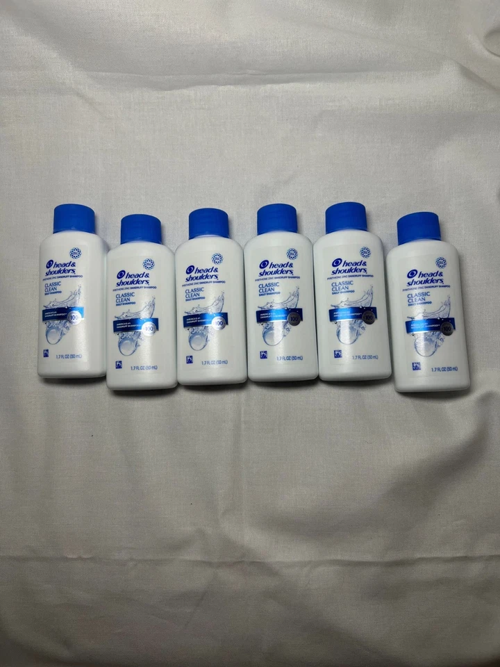 Head & Shoulders Classic Clean Dandruff Shampoo – 1.7 oz Travel Size (6-Pack) - Image 4 of 4
