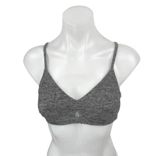 Alo Yoga Gray Cutout Sleeveless Workout Running Athletic Sports Bra Crop Top S