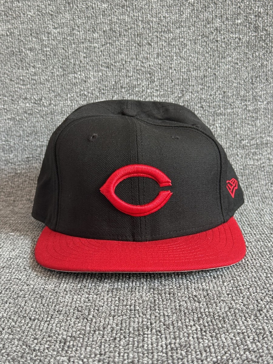 New Era Cincinnati Reds MLB Black Red Fitted Cap Hat