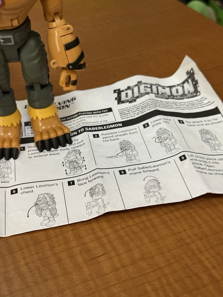 Bandai Digimon Leomon Digivolving King of Beasts 2001 con instrucciones Foto 3 de 4