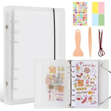 Reusable Sticker Book 100 Sheets Collecting Album with A6, Multicolor