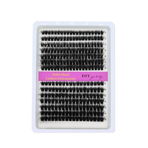 Wimperncluster 10-18mm Mix Wispy Individual Lashes Extensions 266/280 Stück*