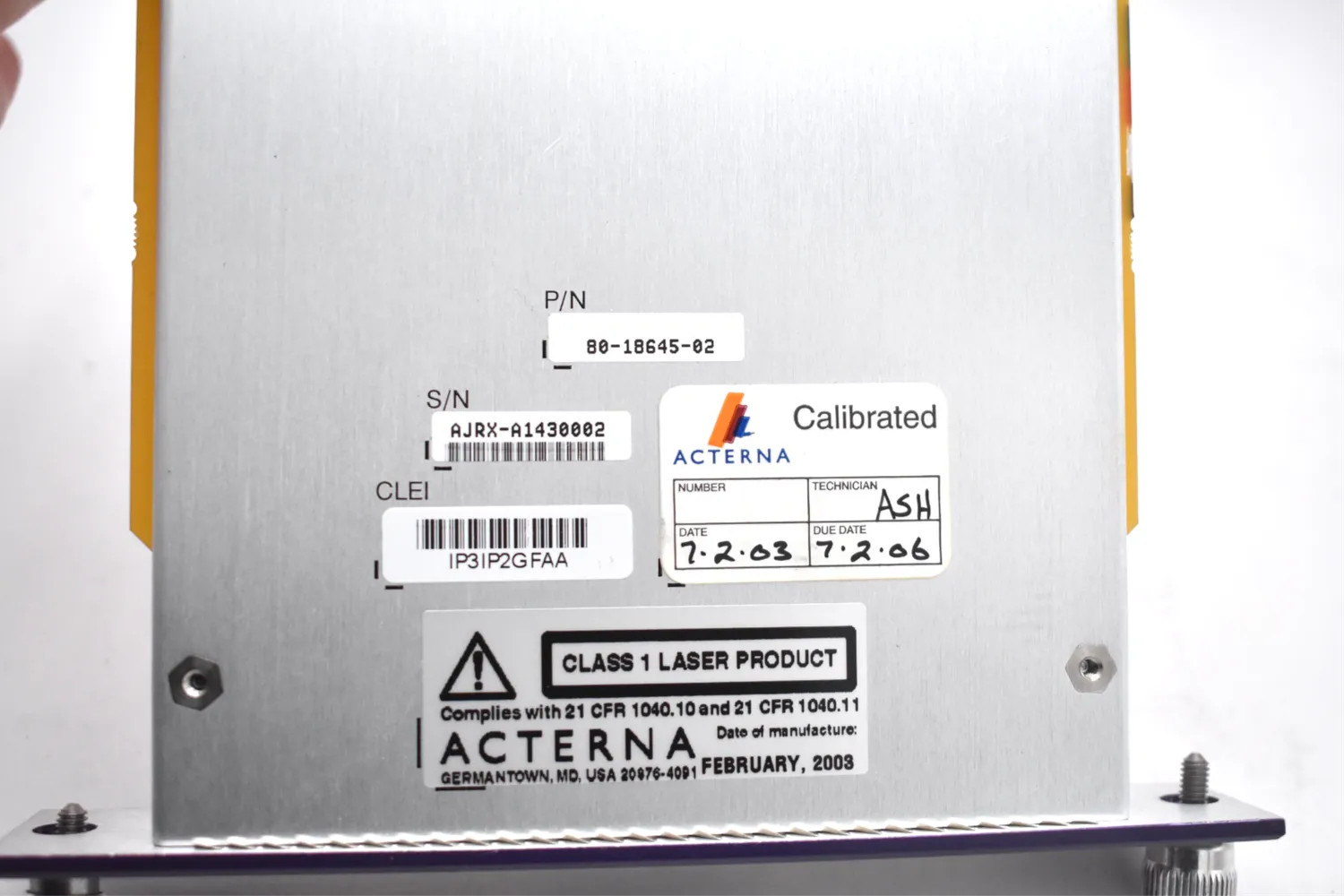 JDSU (ACTERNA) DA-3400 DATA NETWORK ANALYZER WITH ETHERNET INTERFACE