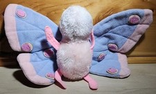 Vintage 1981 Dakin Pink Blue Butterfly Plush 6" nutshell stuffed Felt legs