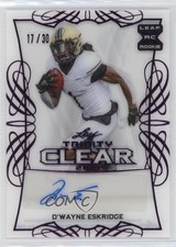 2021 Leaf Trinity Clear Auto Pink Foil 17/30 D'Wayne Eskridge #CA-DWE Auto 0b2