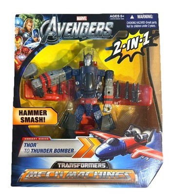 Transformers Marvel Crossover Mech Machines THOR, Thunder Bomber Hasbro 2012 NEW