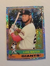 Luis Matos #113 2025 Topps Heritage Chrome Silver Sparkle Refractor Giants