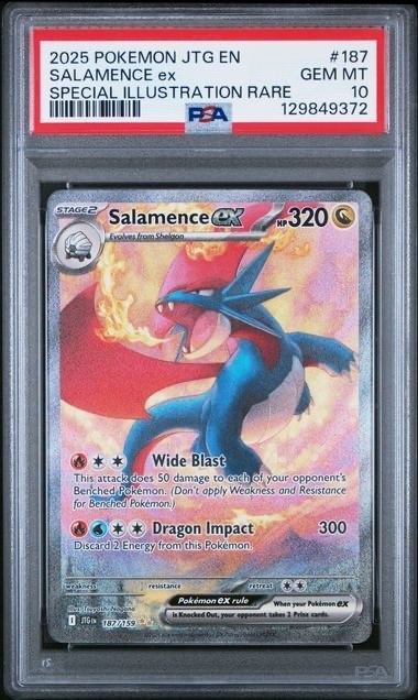 SALAMENCE EX #187 PSA 10 • 2025 POKEMON JOURNEY TOGETHER Special
