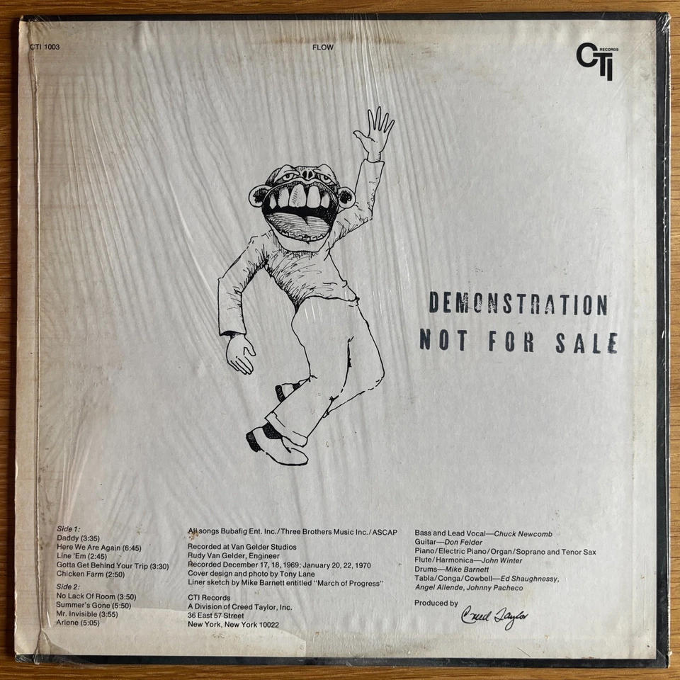 FLOW S/T US ORIG PROMO LP IN SHRINK DON FELDER VAN GELDER 1970 CTI CTI 1003 - Image 3 of 4