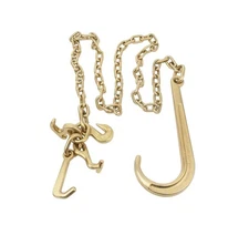 5/16"x6' Leg G70 Long Shank J Hook Tow Chain RTJ Cluster & Grab Hook 4700 # WLL