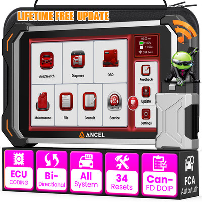 ANCEL DS600 BT for Universal Cars Bidirectional OBD2 Diagnostic Scanner ECU IMMO