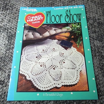 Floor Show Crochet Rug Patterns Anne Halliday 1997 Leisure Arts Leaflet 2915