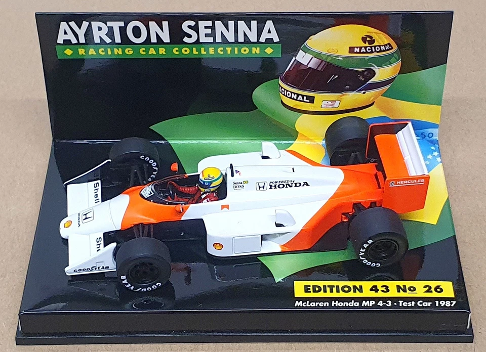 Minichamps 1/43 Scale 540 874399 - F1 McLaren Honda MP 4-3 Testcar 1987 Senna - Image 4 of 4