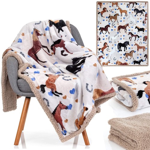 Horse Blanket for Girls - Perfect Horse Gifts for Girls - Soft & Cozy Lightwe...