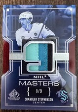 25-26 SP Game Used 3 Color Chandler Stephenson NHL Masters 8/9 Seattle Kraken -H