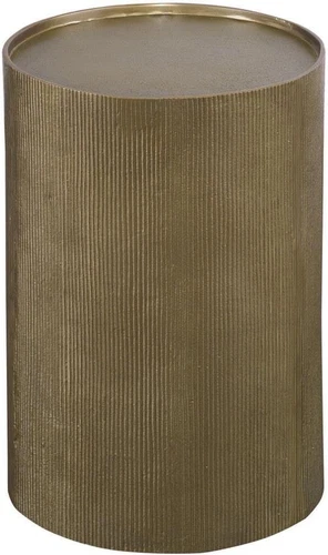 Adrina 12" Antique Gold Round Accent Table - Chic & Stylish Decor - Picture 1 of 4