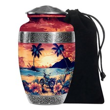Biker's Paradise Funeral Urn for Human Ashes Adult Women  Men, 10 Inch 