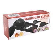 Image of Grunwerg 6 Function Mandoline Slicer with 3 Blades and Finger Guard, Black